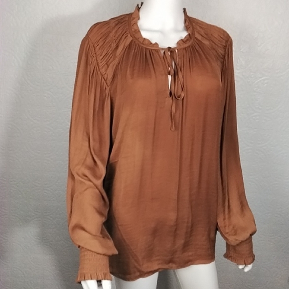 Joie Rich Brown Blouse - Picture 2 of 4